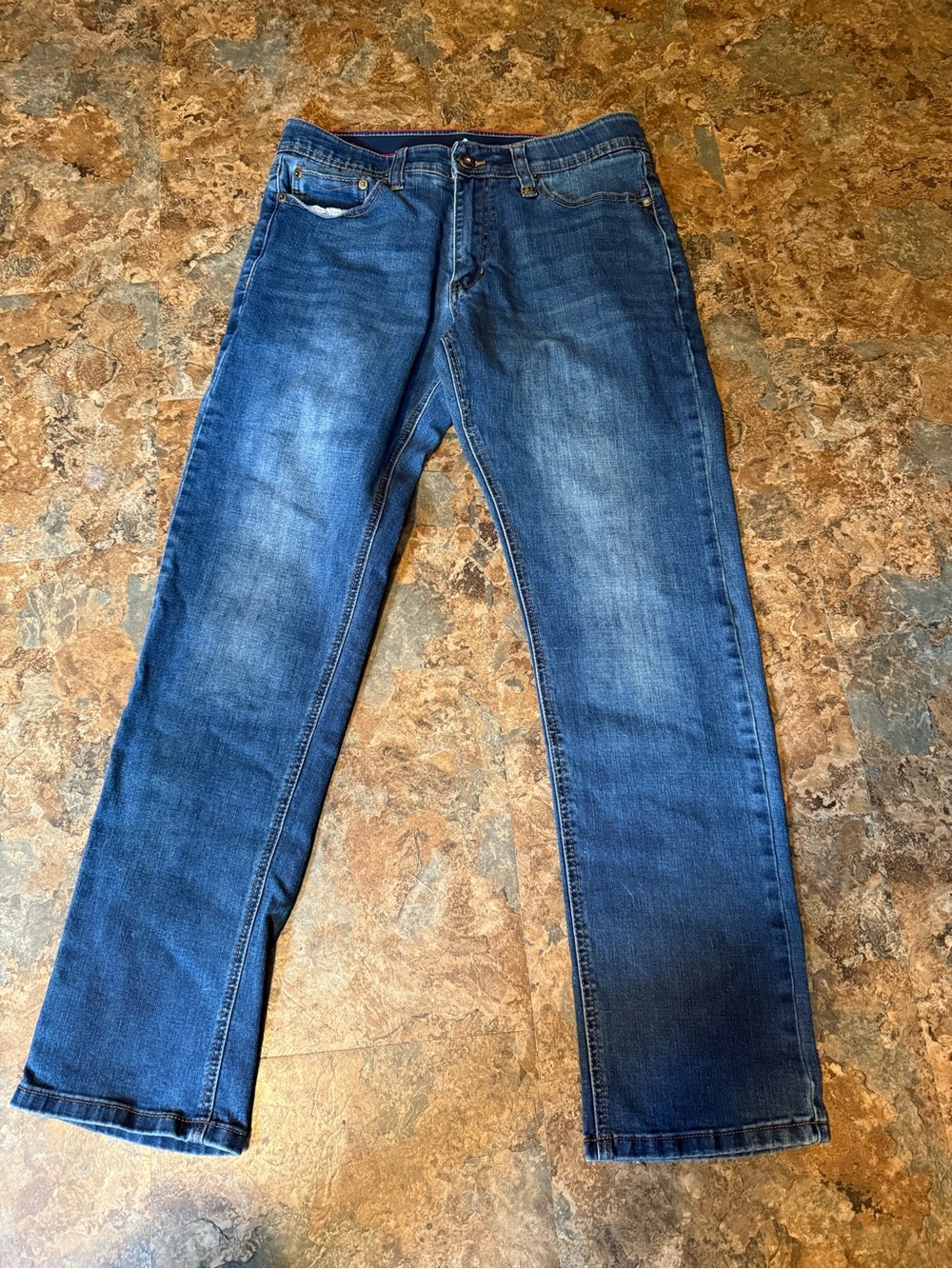Nat Nast Men's Straight Denim Jeans in Medium Blue Wash 32X32